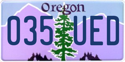 OR license plate 035UED