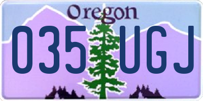 OR license plate 035UGJ