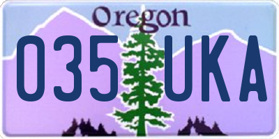OR license plate 035UKA