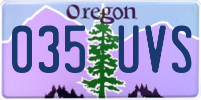OR license plate 035UVS
