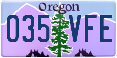 OR license plate 035VFE
