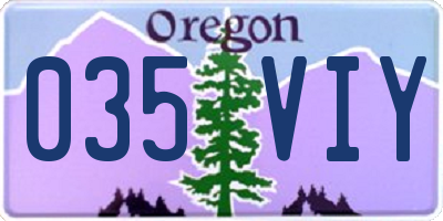 OR license plate 035VIY