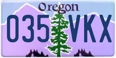 OR license plate 035VKX