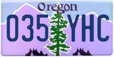 OR license plate 035YHC