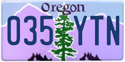 OR license plate 035YTN