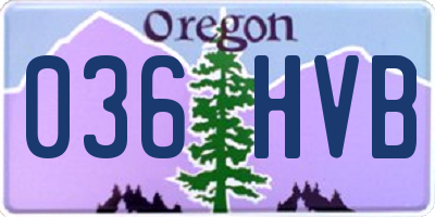 OR license plate 036HVB