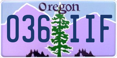 OR license plate 036IIF