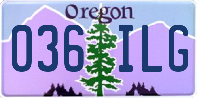 OR license plate 036ILG