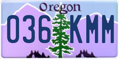 OR license plate 036KMM