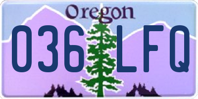 OR license plate 036LFQ