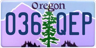 OR license plate 036QEP