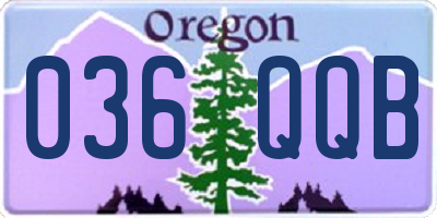 OR license plate 036QQB