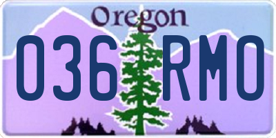 OR license plate 036RMO