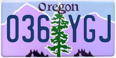 OR license plate 036YGJ