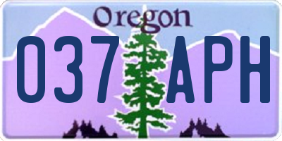 OR license plate 037APH