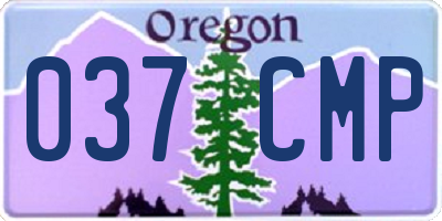 OR license plate 037CMP