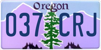 OR license plate 037CRJ