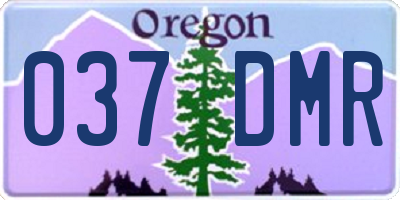 OR license plate 037DMR