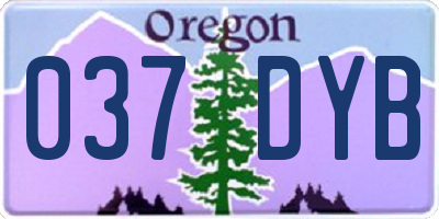 OR license plate 037DYB
