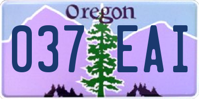 OR license plate 037EAI