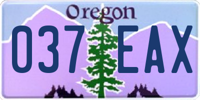 OR license plate 037EAX