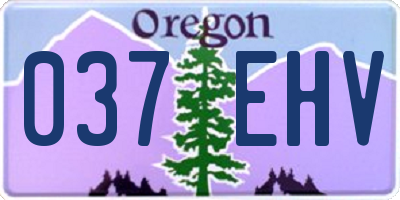 OR license plate 037EHV
