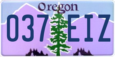 OR license plate 037EIZ