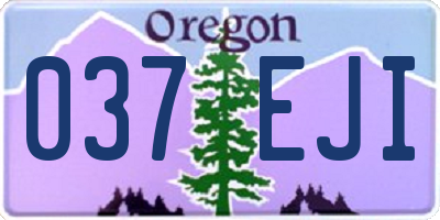 OR license plate 037EJI