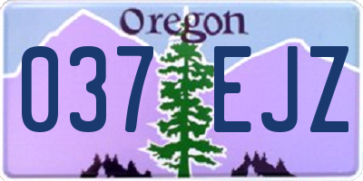 OR license plate 037EJZ