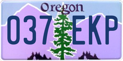 OR license plate 037EKP