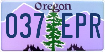 OR license plate 037EPR