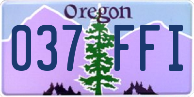 OR license plate 037FFI