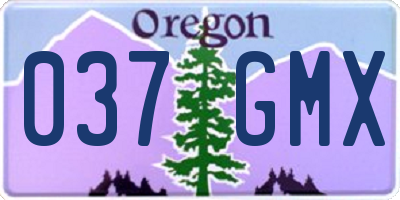 OR license plate 037GMX