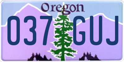 OR license plate 037GUJ