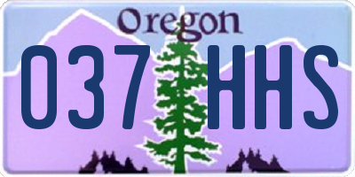 OR license plate 037HHS