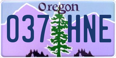OR license plate 037HNE