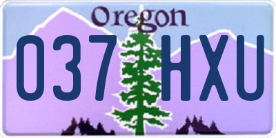 OR license plate 037HXU