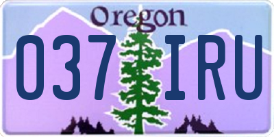 OR license plate 037IRU