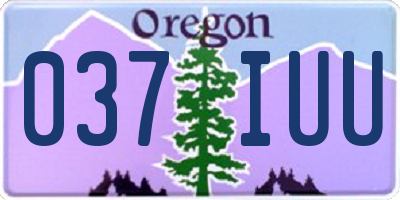 OR license plate 037IUU