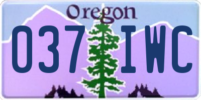 OR license plate 037IWC