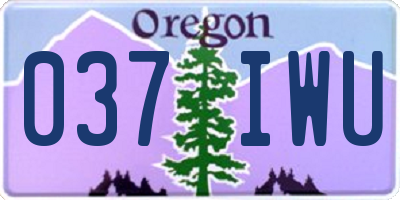 OR license plate 037IWU