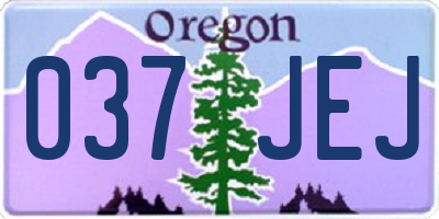 OR license plate 037JEJ