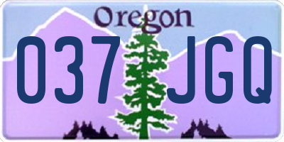 OR license plate 037JGQ