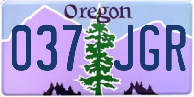 OR license plate 037JGR