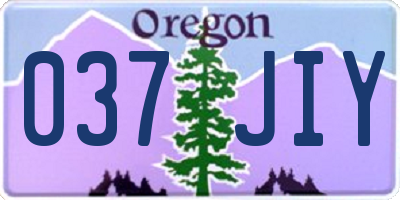 OR license plate 037JIY