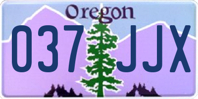 OR license plate 037JJX