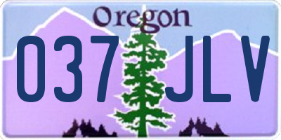 OR license plate 037JLV