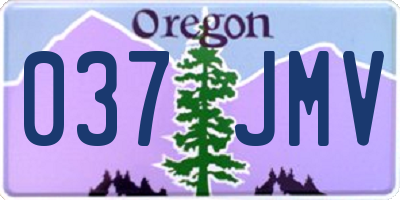 OR license plate 037JMV