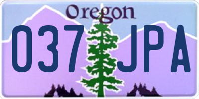 OR license plate 037JPA