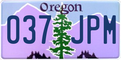 OR license plate 037JPM